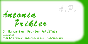 antonia prikler business card